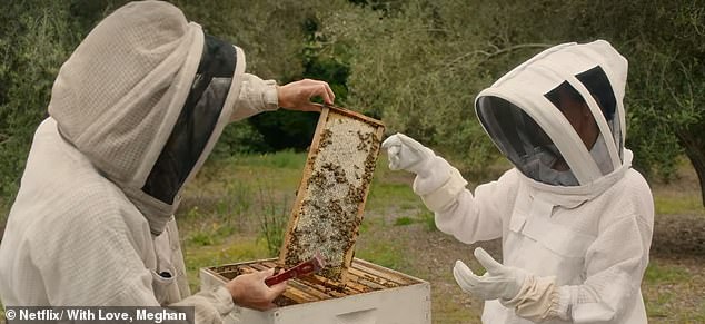 Early in episode one, we see Meghan tending her bee hives during which she admits that she never enjoyed eating honey until she learnt more about the process