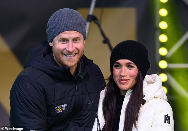 Prince Harry, the Duke of Sussex, and Meghan Markle, the Duchess of Sussex, during the 2025 Invictus Games earlier this month