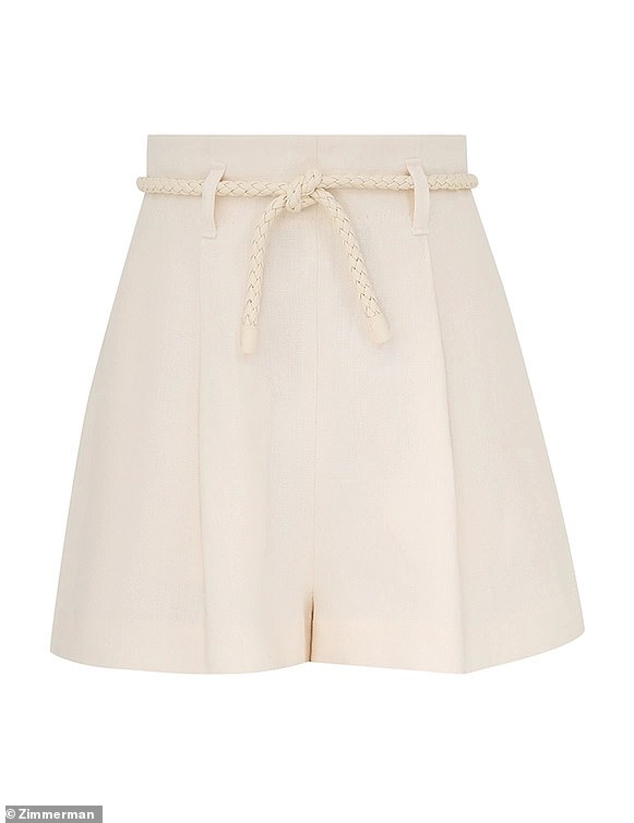 She also had on the Crush Linen Tuck Short, also in mint, which rings in at AUD $525 (GBP £257). The cream version is pictured