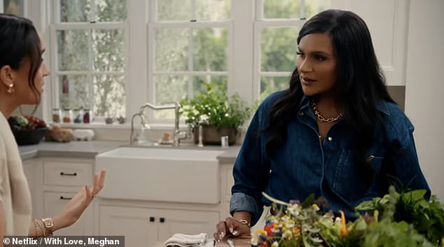 'It's so funny you keep saying Meghan Markle, you know I'm Sussex now,' Meghan told Mindy Kaling, who looked confused