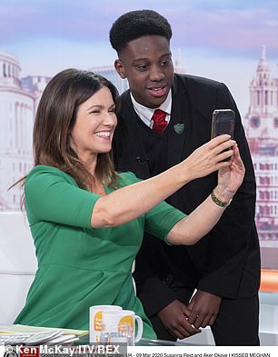 Susanna Reid and Aker Okoye on 'Good Morning Britain'