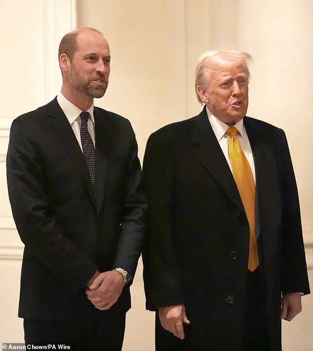 The Prince of Wales meeting with Donald Trump at the official reopening of the Notre Dame cathedral in Paris in December 2024