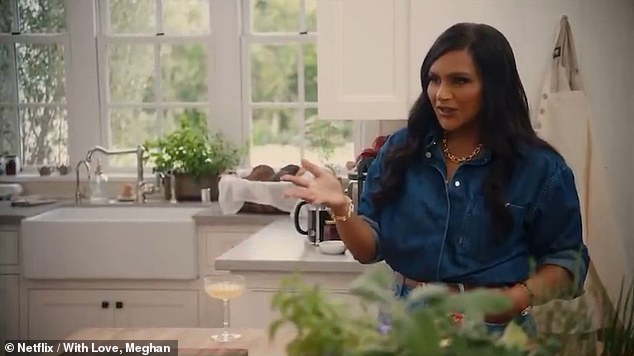 After being corrected, Mindy awkwardly responded: 'Well, now I know and I love it'