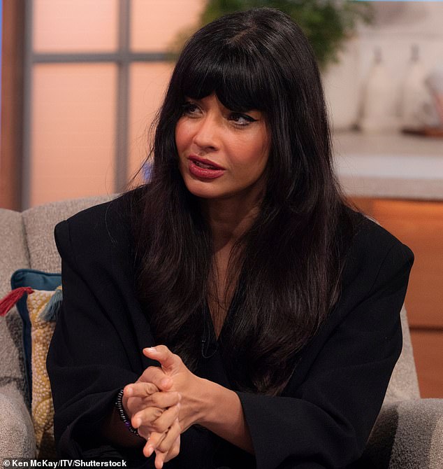 The Duchess of Sussex's friend Jameela Jamil (pictured, in January) has revealed that she's been left at 'death's door' by a rare health disorder