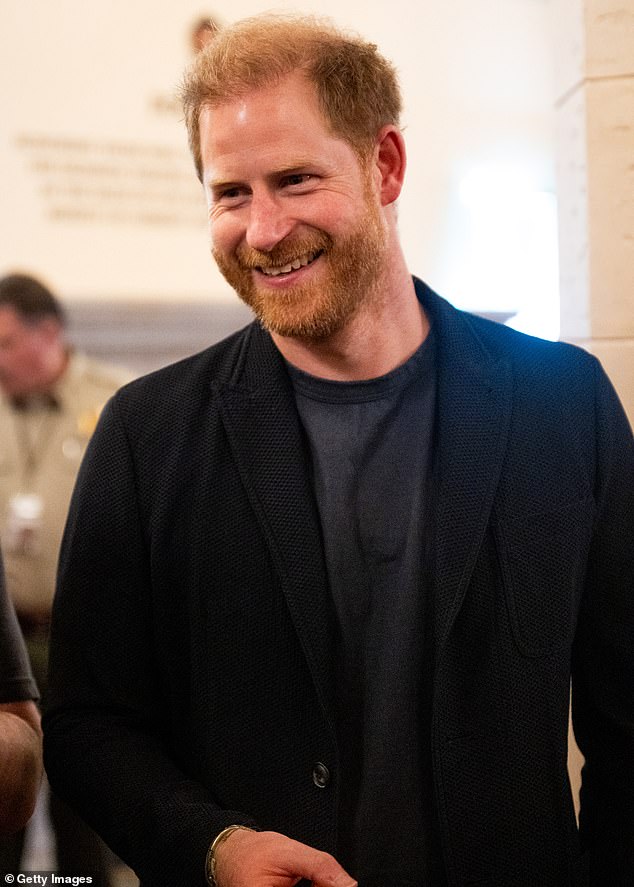 The Duke of Sussex attended One805 Rock for Responders benefit on Saturday to support victims of the LA wildfires