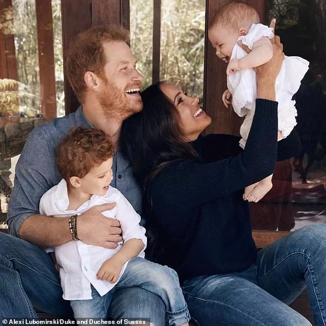 Prince Harry said it's 'impossible' to bring Meghan and their children, Prince Archie and Princess Lilibet, back to the UK (seen together in 2021)
