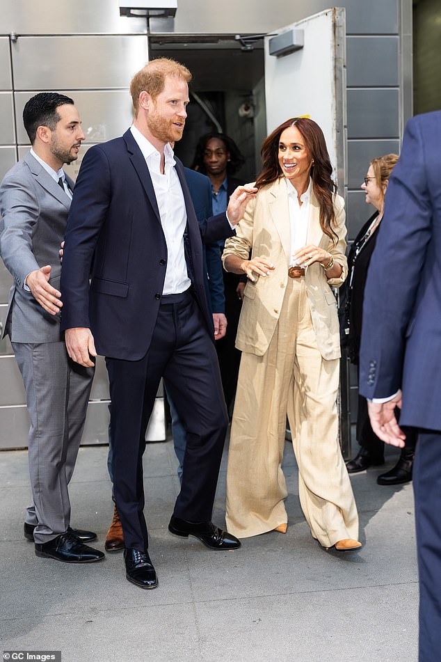 Harry and Meghan at a different Time Magazine event in April. The duke and duchess failed to make Time Magazine's inaugural list of greatest do-gooders