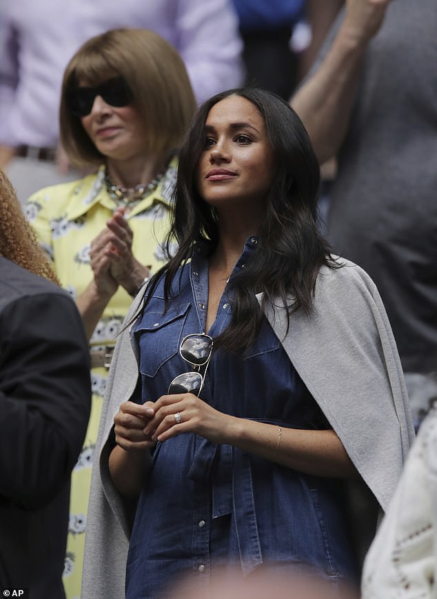 Meghan Markle and Anna Wintour at the US Open Tennis Championships in New York in September 2019