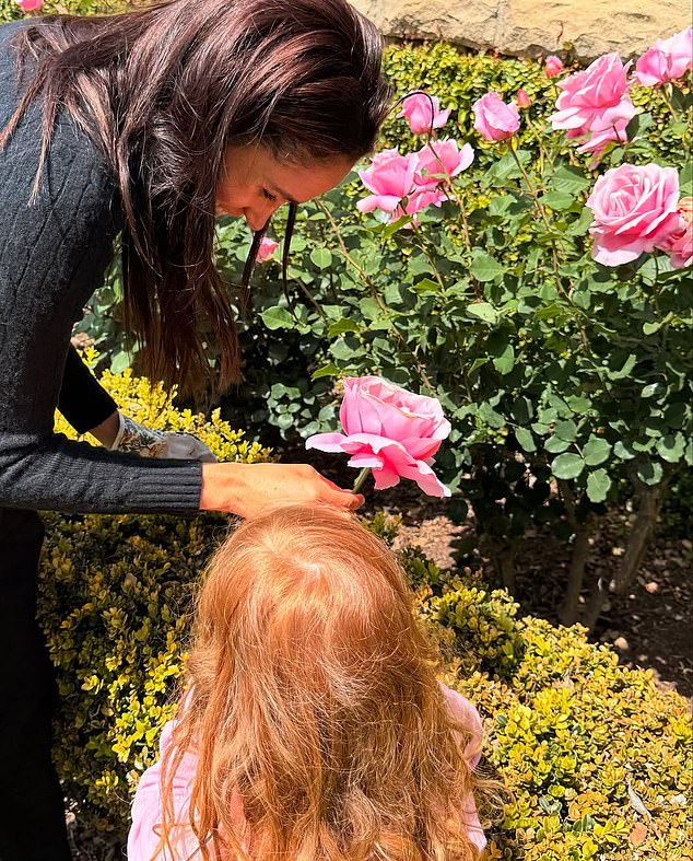 Meghan Markle posts images of her and her children in gardenLilibet