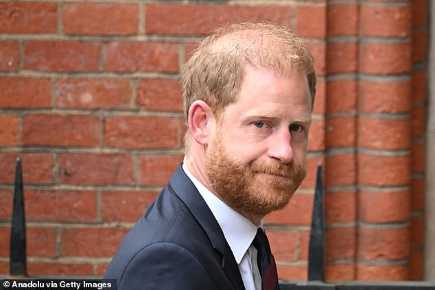 As Harry arrived at the central London court, he waved as he entered but did not speak to reporters gathered outside