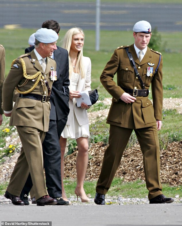 In 2023 Harry told the High Court in his witness statement that 'whenever' he has been in a relationship, the woman 'is not just in a relationship with me but with the entire tabloid press' who try to 'ruin it'. Charles, Chelsy and Harry are pictured in Hampshire in May 2010