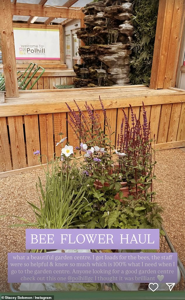 Stacey and her children had spent the day making sure they were prepped for the bees' arrival an visited a local garden centre for supplies before