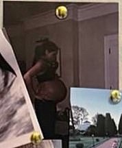 Meghan also included highly personal family photos, such as a snap of herself when she was heavily pregnant