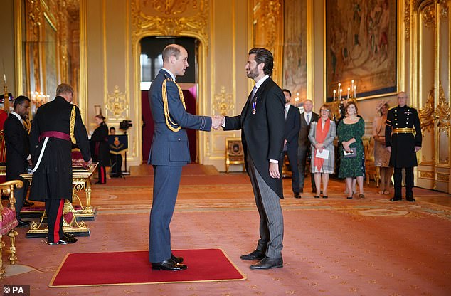 Knauf was made a Lieutenant of the Royal Victorian Order by the Prince of Wales at Windsor Castle in 2023