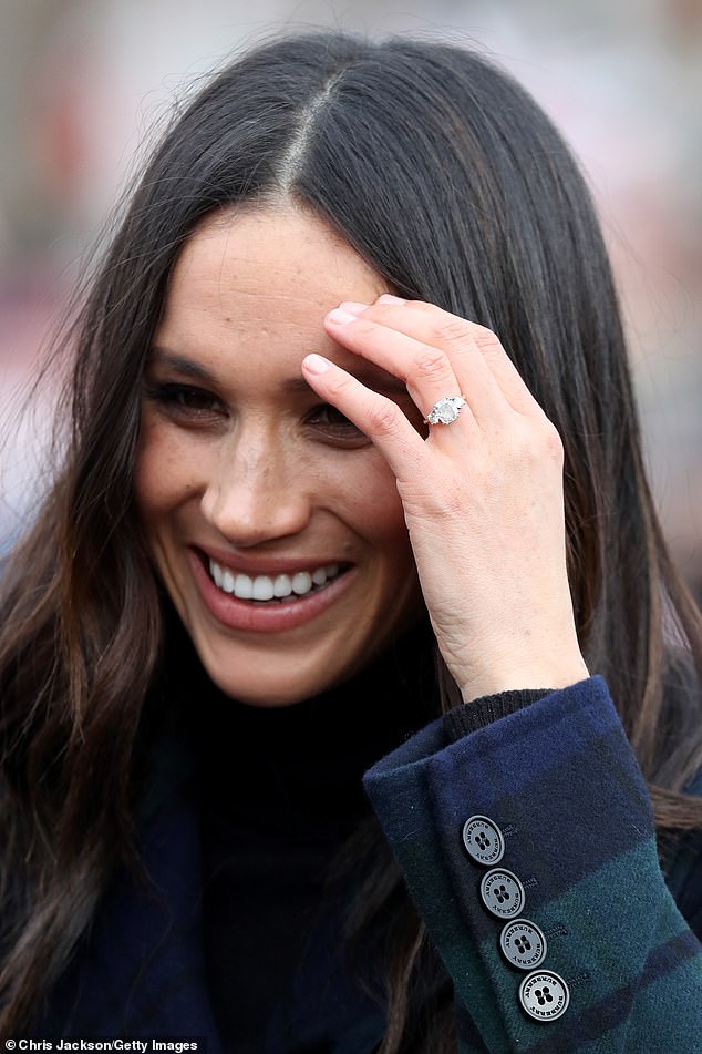 A closer look at Meghan's engagement ring that has undergone a series of modifications since Prince Harry gave it to her in 2017