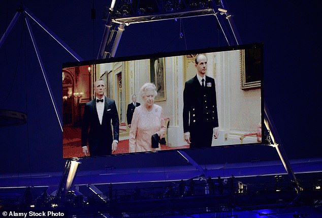 A collective gasp echoed around the stadium when spectators realised the real Queen on-screen