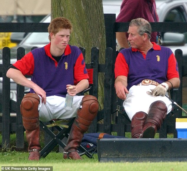 Prince Harry (pictured with his father at a charity polo match) has claimed his royal upbringing was where he began suffering from 'generational trauma'
