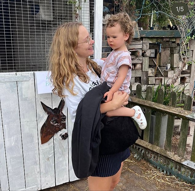Kate with her daughter Blake, who has a legion of 'aunts and uncles' and godparents in her life
