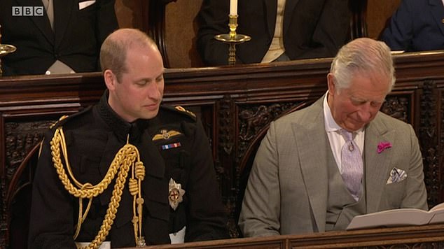 The sermon was a huge culture shock for the royals in attendance who are used to the Church of England's ecclesiastical style of preaching. Prince William and Charles are seen at the wedding