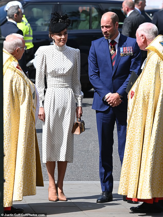 The Prince of Wales looked smart in a Lounge Suit with a household decision tie and Great Master of the Most Honourable Order of the Bath Neck Order