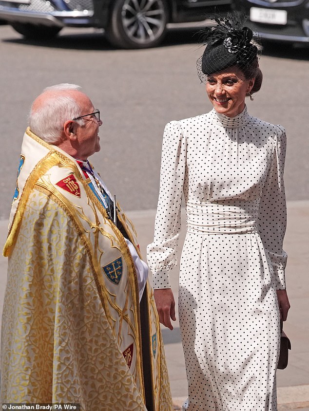 The Princess of Wales was met by the Dean of Westminster, the Very Reverend Dr David Hoyle
