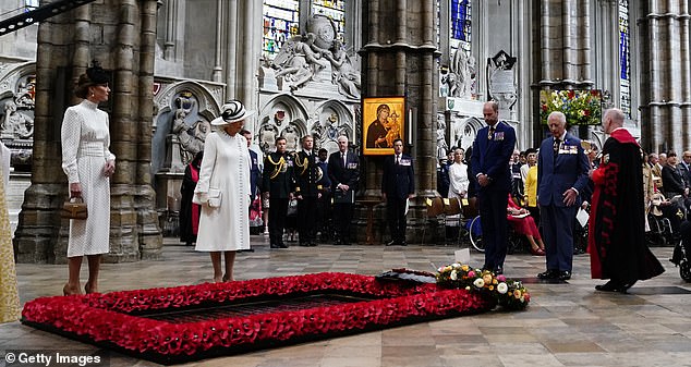 The Princess of Wales and Queen Camilla attend a service of thanksgiving in London on Thursday