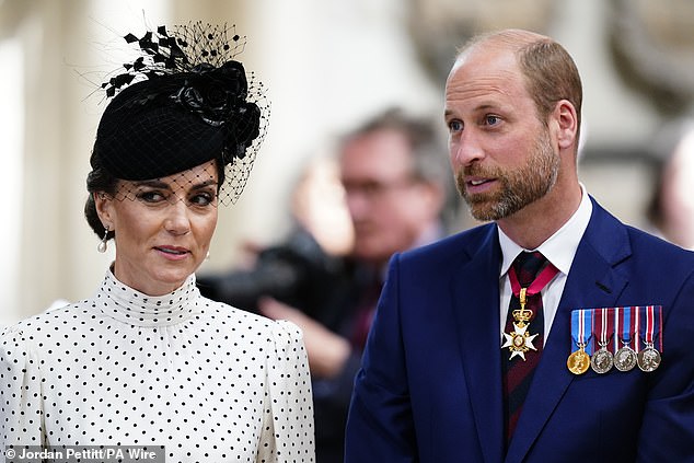 Kate and William put on a united display today following Prince Harry's bombshell plea for reconcilliation