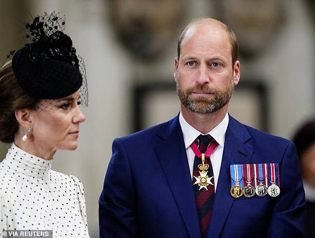 The royal father-of-three wore gold jubilee, diamond jubilee, platinum jubilee, and coronation medals today
