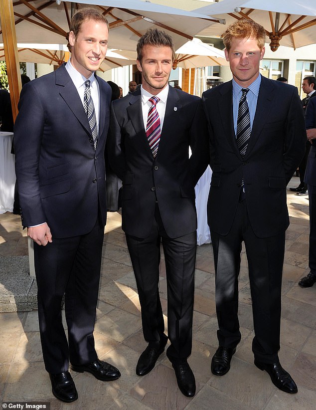 Prince William, Beckham and Prince Harry attend a reception in honour of the 2010 Football FIFA World Cup in Johannesburg, South Africa