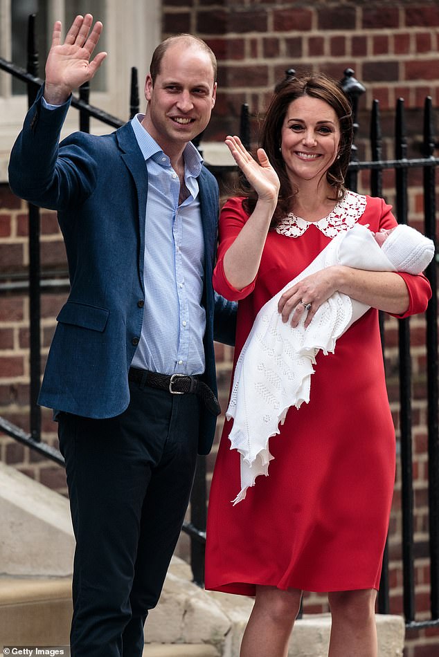 The royal couple appeared with Prince Louis just seven hours after his birth in 2018