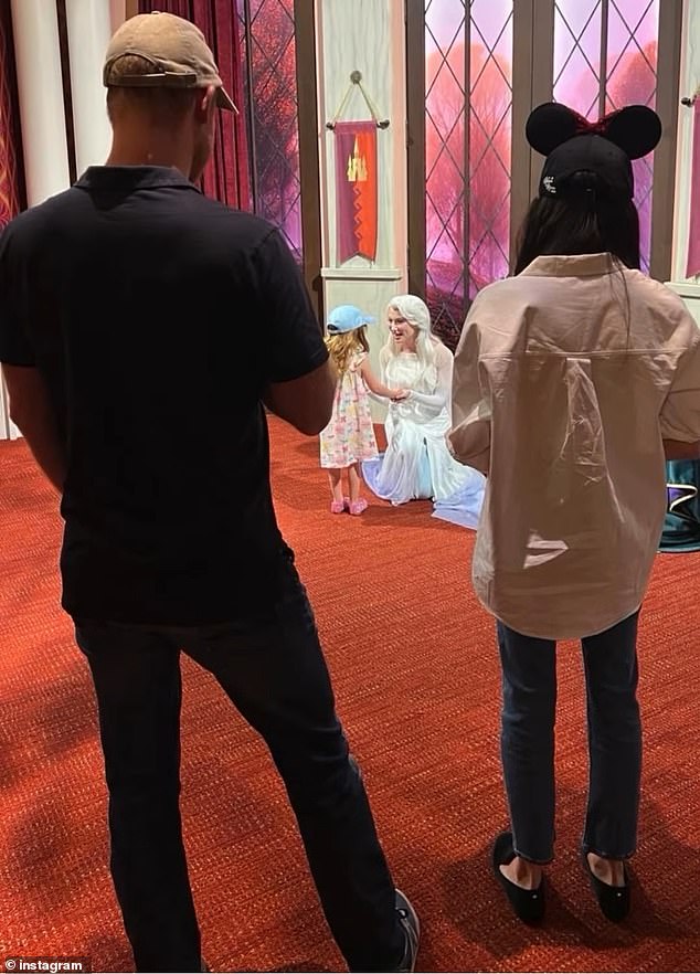 One snippet showed both Lillibet and their son Archie, six, having the chance to meet Disney princess Elsa from Frozen