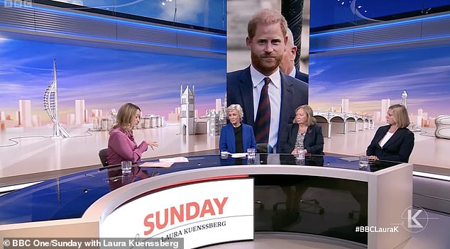 Tina Brown (second from left) made the latest comments during an interview on BBC1 with the corporation's former political editor Laura Kuenssberg (left)