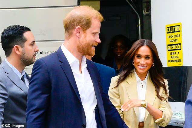 The Duke and Duchess of Sussex are pictured here in New York City on April 23 this year