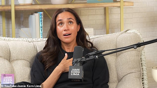 Kelly and Portnoy had been discussing The Duchess of Sussex ' latest interview with Jamie Kern Lima on Lima's podcast, seen here