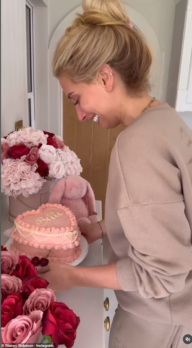 Stacey is a keen baker and shared a snap on Instagram of a cake she made for her daughter, Belle