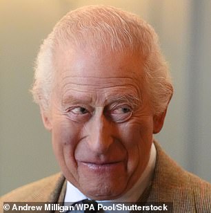 King Charles is pictured in January 2025 during a visit to the Gordon Highlanders Museum, in Aberdeen