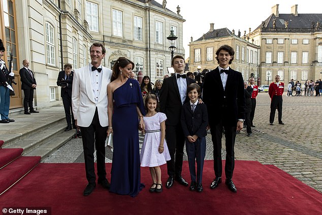 Joachim and Marie were stunned by the abrupt decision to remove the royal titles of the Prince's four children, pictured here in 2019. They are now referred to as (from left to right) Countess Athena, Count Felix, Count Henrik and Count Nikolai