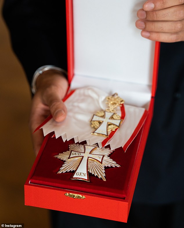 The Grand Cross of the Order of Dannebrog is the second-highest honour a Danish monarch can bestow and is typically given to Danish citizens as a result of outstanding service