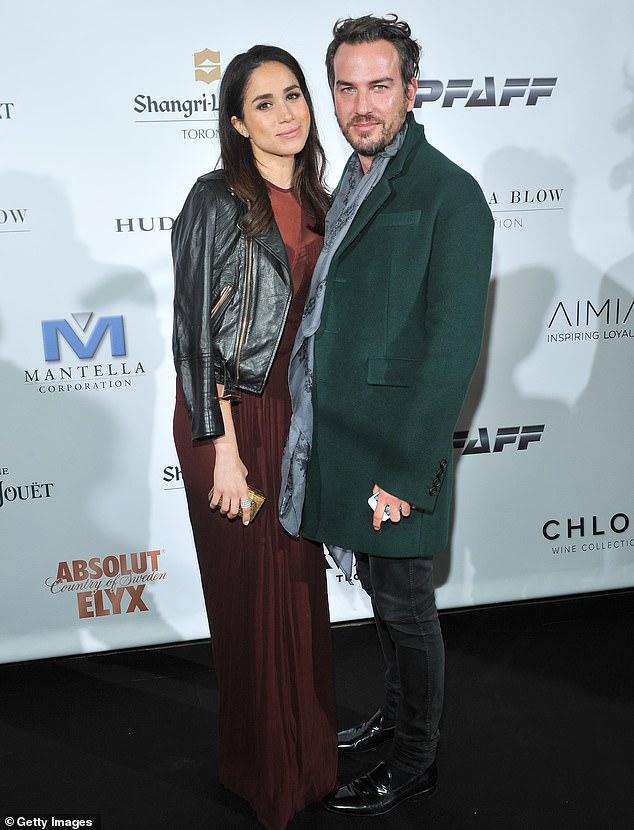 Fans believe they've identified the mystery companion as Markus Anderson. Pictured with Meghan in 2014