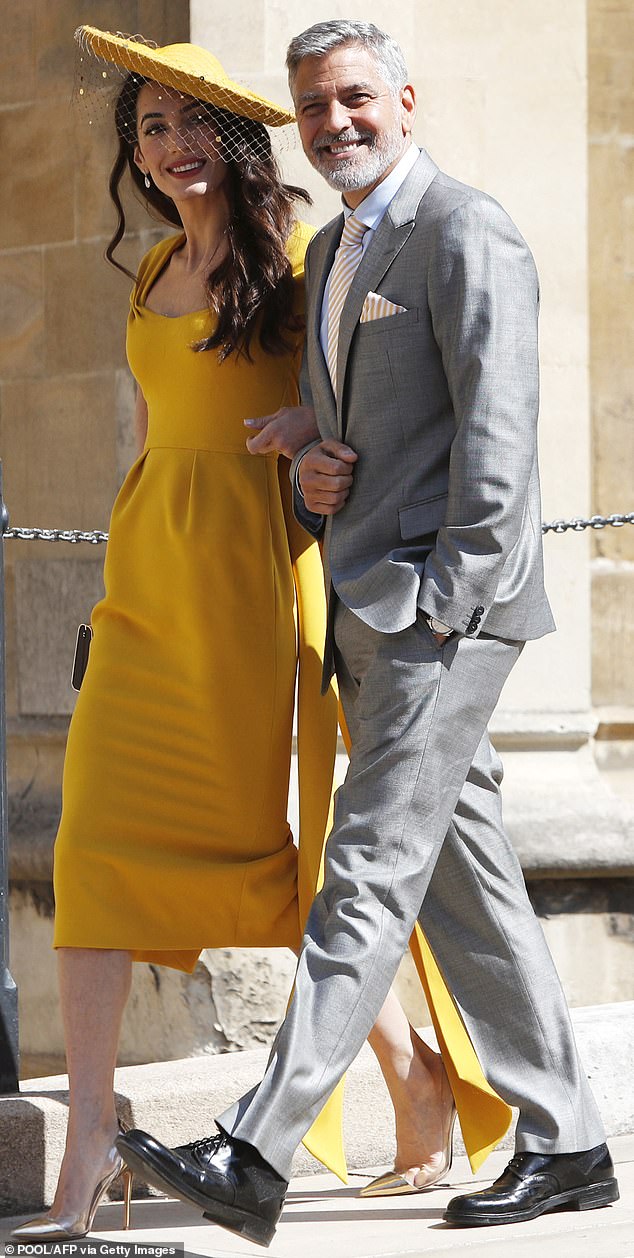 George and Amal Clooney at Harry and Meghan's wedding. They were just some of the A-list celebrities at the ceremony