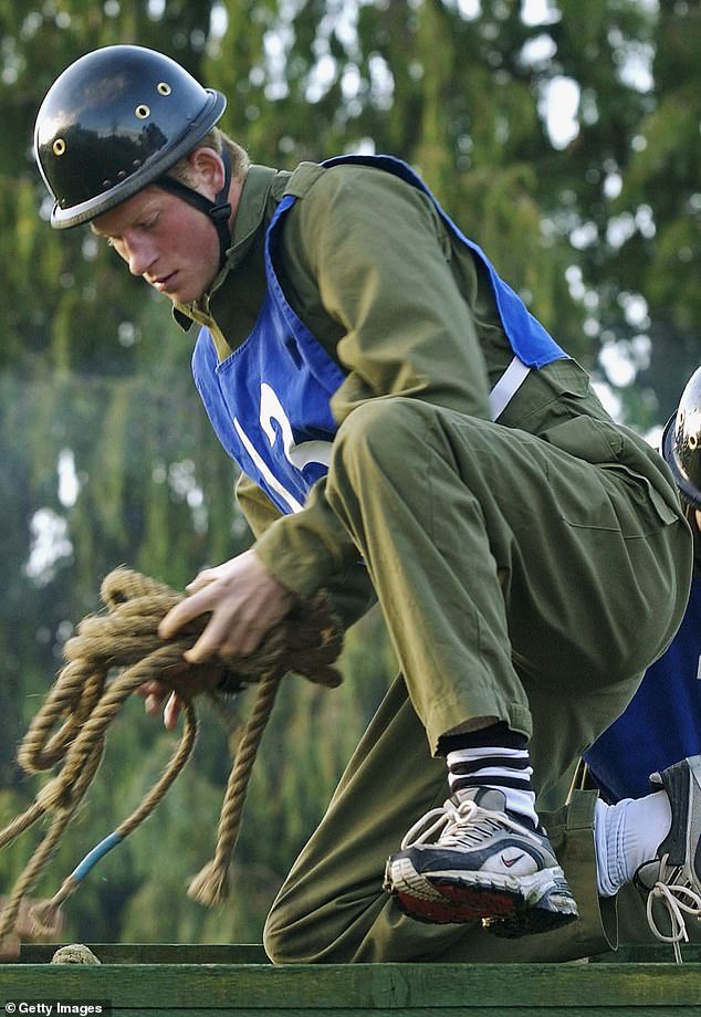 Prince Harry learning the ropes at Sandhurst Military Academy