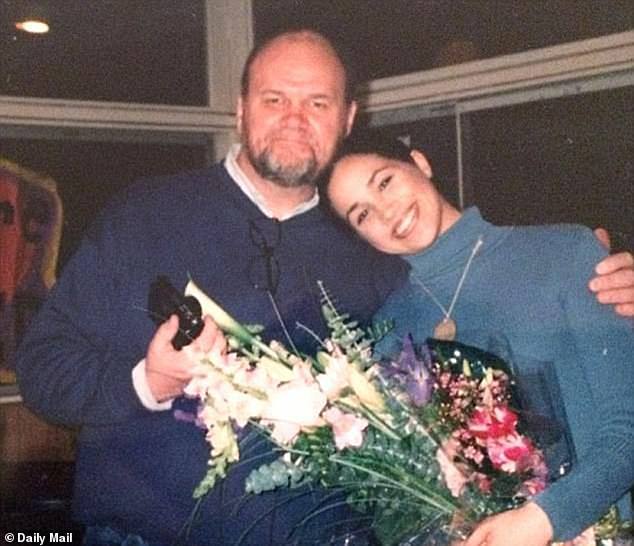 Meghan is no longer on speaking terms with her father, Thomas Markle (pictured together previously)
