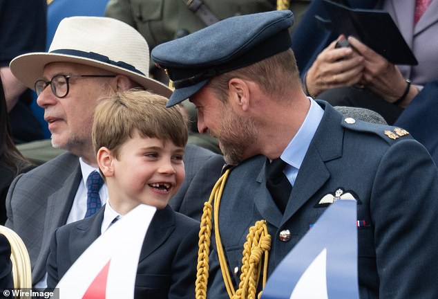 It is likely the late Queen, who herself loved to imitate others, would have flashed a quick smirk at young Louis's impression of his brother on VE day