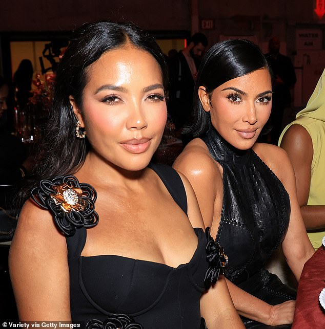 She's the CEO of Khloe Kardashian 's clothing brand Good American and a founding partner of Kim Kardashian 's Skims line, which is valued at $4billion; seen with Kim in February