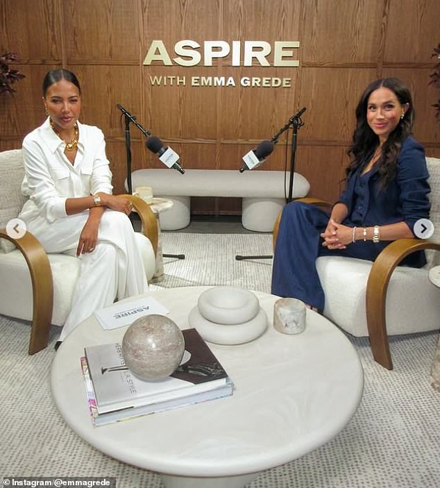 During the podcast they covered a wide range of topics from her As Ever lifestyle brand to family life at home in Montecito with Prince Harry and their children Archie and Lilibet