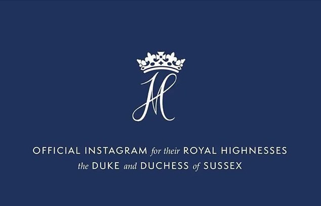 The Sussex Royal brand was stylised with an elegant HM monogram on dark blue surrounded by a crown