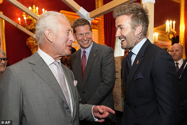 David has also spoken to King Charles (both pictured at the King's Foundation charity awards in July 2024) at many events