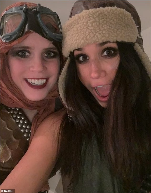 In the early days of Meghan and Harry's relationship, Eugenie and her now-husband Jack went on double dates with the couple (Meghan at Halloween Party with Princess Eugenie, seen in their Netflix series)