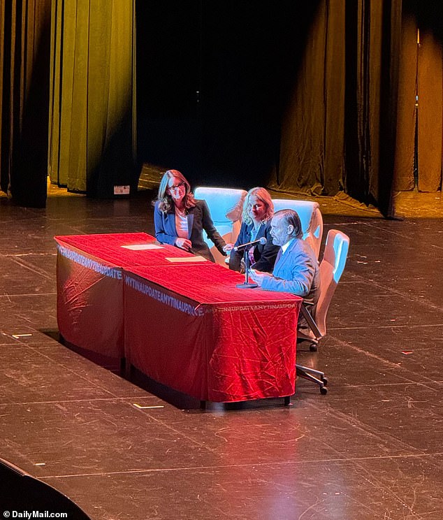Their comedy show featured a mock Saturday Night Live skit with surprise guest Will Forte