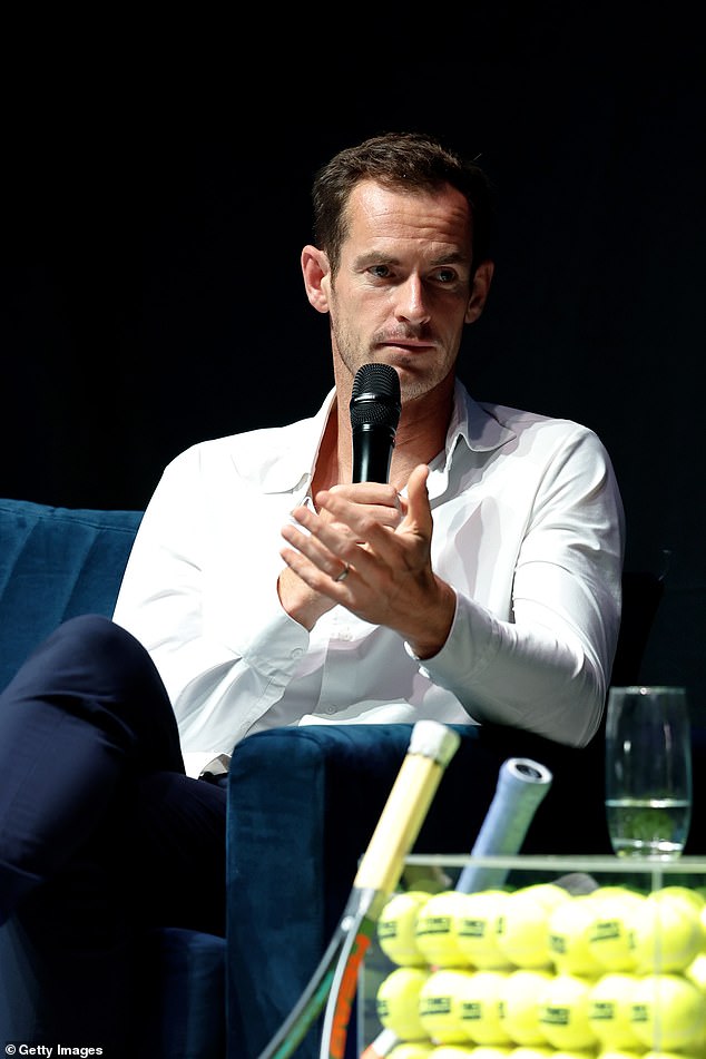 Andy Murray speaks during Andy Murray: Centre Stage at Eventim Apollo on June 21, 2025 in London, England